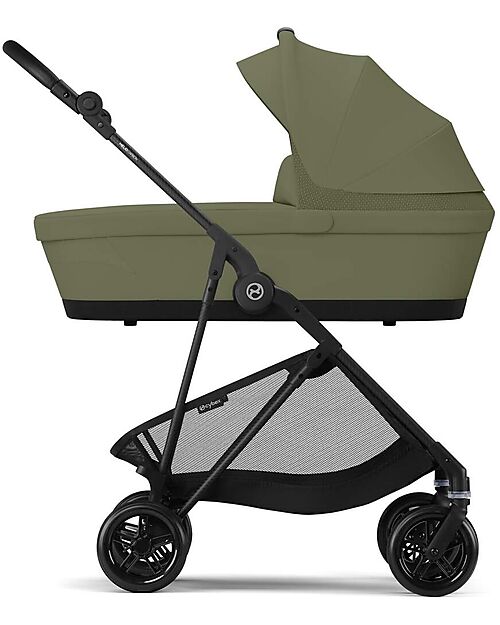 Cybex Melio Carrycot - Moss Green - Comfortable and Easy to Carry Pram Systems