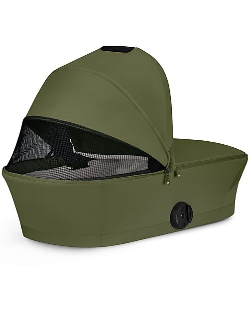 Cybex Melio Carrycot - Moss Green - Comfortable and Easy to Carry Pram Systems