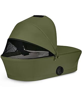 Cybex Melio Carrycot - Moss Green - Comfortable and Easy to Carry Pram Systems