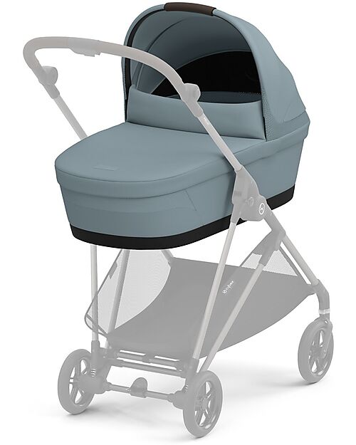 Cybex Melio Carrycot - Stormy Blue - Comfortable and Easy to Carry Pram Systems