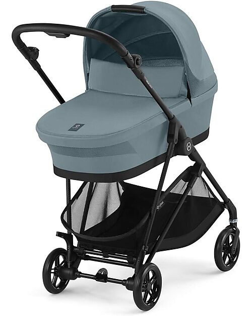 Cybex Melio Carrycot - Stormy Blue - Comfortable and Easy to Carry Pram Systems