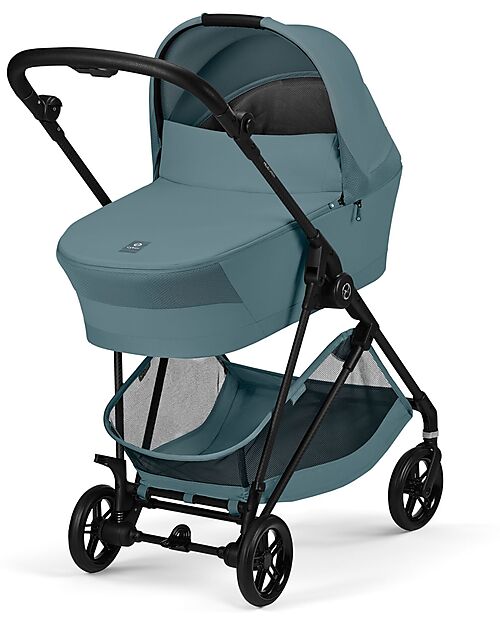 Cybex Melio Carrycot - Stormy Blue - Comfortable and Easy to Carry Pram Systems