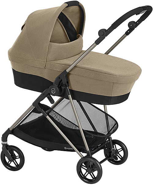Cybex Melio Cot - Classic Beige - Roomy and Sheltered Pram Systems