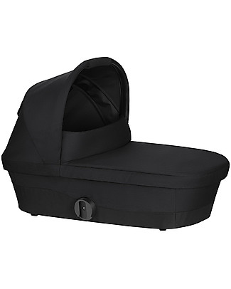 Cybex Melio Cot - Deep Black - Roomy and Sheltered Pram Systems
