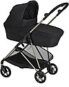 Cybex Melio Cot - Deep Black - Roomy and Sheltered Pram Systems