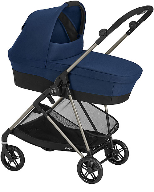 Cybex Melio Cot - Navy Blue - Roomy and Sheltered Pram Systems