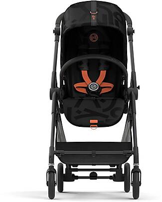 Cybex Melio Street Stroller - Real Black - Street Art Design - from Birth up to 15kg Lights Strollers