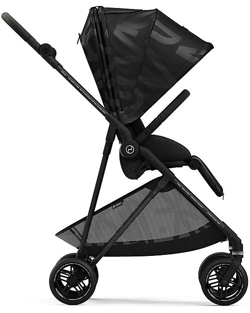 Cybex Melio Street Stroller - Real Black - Street Art Design - from Birth up to 15kg Lights Strollers