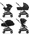 Cybex Melio Street Stroller - Real Black - Street Art Design - from Birth up to 15kg Lights Strollers