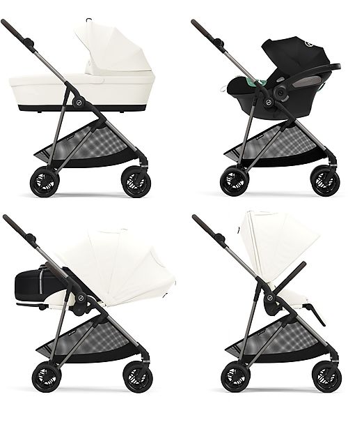 Cybex Melio Stroller - Cotton White - Light and Versatile - from birth up to 15kg Lights Strollers