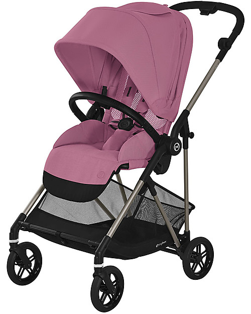 Cybex Melio Stroller - Magnolia Pink - Ultra-Light 0-3 years! Lights Strollers
