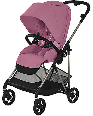 Cybex Melio Stroller - Magnolia Pink - Ultra-Light 0-3 years! Lights Strollers
