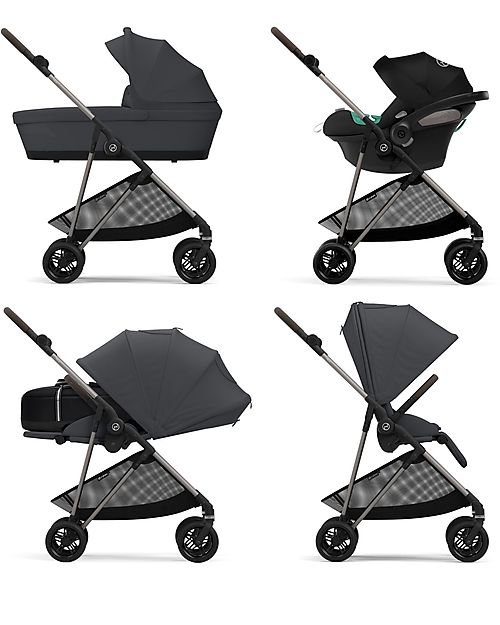 Cybex Melio Stroller - Monument Grey - Light and Versatile - from birth up to 15kg Lights Strollers