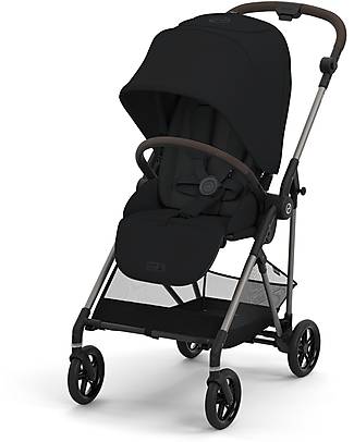Cybex Melio Stroller - Moon Black - Light and Versatile - from birth up to 15kg Lights Strollers