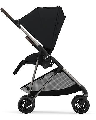 Cybex Melio Stroller - Moon Black - Light and Versatile - from birth up to 15kg Lights Strollers