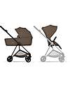 Cybex MIOS Duo Comfort - Matt Black Frame with Seat and Foldable Carrycot Coconut Brown Foot Board