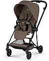 Cybex MIOS Duo Comfort - Matt Black Frame with Seat and Foldable Carrycot Coconut Brown Foot Board