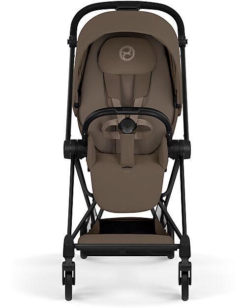 Cybex MIOS Duo Comfort - Matt Black Frame with Seat and Foldable Carrycot Coconut Brown Foot Board