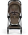 Cybex MIOS Duo Comfort - Matt Black Frame with Seat and Foldable Carrycot Coconut Brown Foot Board