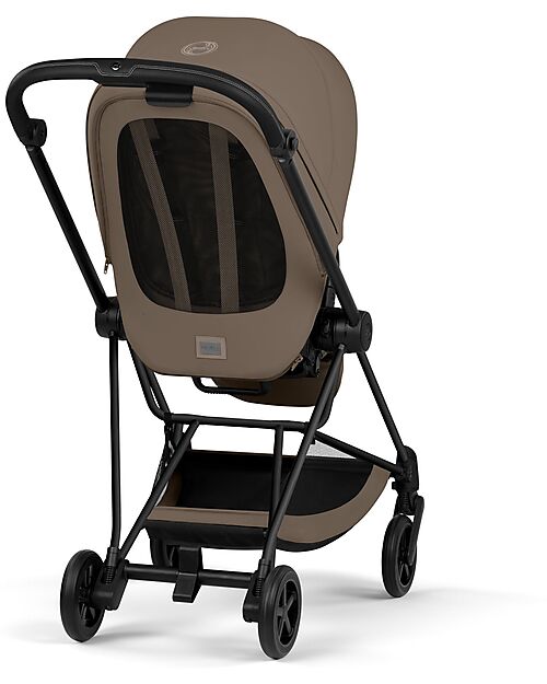 Cybex MIOS Duo Comfort - Matt Black Frame with Seat and Foldable Carrycot Coconut Brown Foot Board