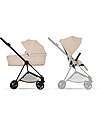 Cybex MIOS Duo Comfort - Matt Black Frame with Seat and Foldable Carrycot Cozy Beige Foot Board