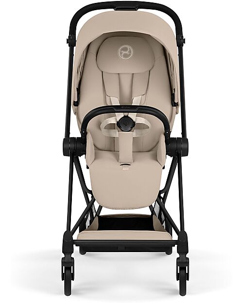 Cybex MIOS Duo Comfort - Matt Black Frame with Seat and Foldable Carrycot Cozy Beige Foot Board