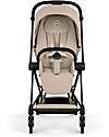 Cybex MIOS Duo Comfort - Matt Black Frame with Seat and Foldable Carrycot Cozy Beige Foot Board