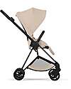 Cybex MIOS Duo Comfort - Matt Black Frame with Seat and Foldable Carrycot Cozy Beige Foot Board