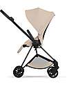 Cybex MIOS Duo Comfort - Matt Black Frame with Seat and Foldable Carrycot Cozy Beige Foot Board