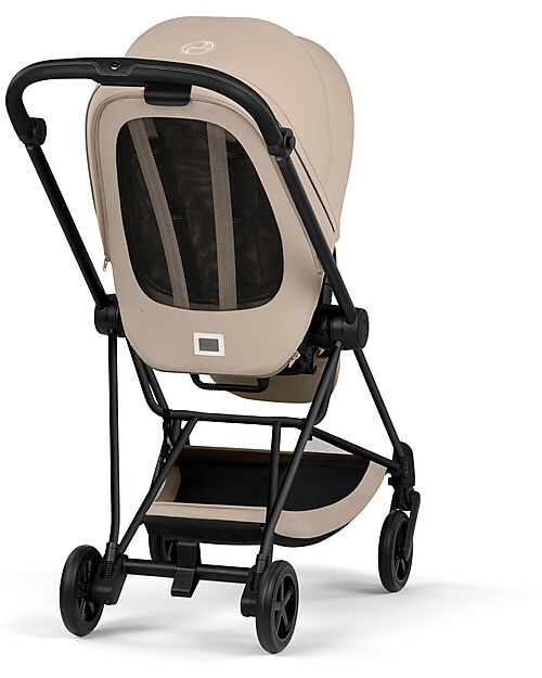 Cybex MIOS Duo Comfort - Matt Black Frame with Seat and Foldable Carrycot Cozy Beige Foot Board