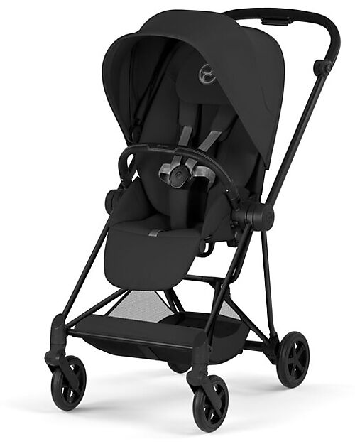 Cybex MIOS Duo Comfort - Matt Black Frame with Seat and Foldable Carrycot Sepia Black Foot Board