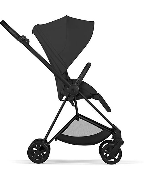 Cybex MIOS Duo Comfort - Matt Black Frame with Seat and Foldable Carrycot Sepia Black Foot Board
