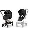 Cybex MIOS Duo Comfort - Rosegold Frame with Seat and Foldable Carrycot Sepia Black Foot Board