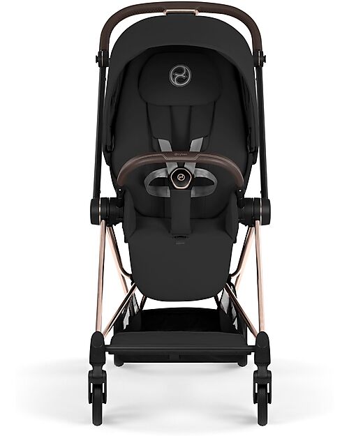 Cybex MIOS Duo Comfort - Rosegold Frame with Seat and Foldable Carrycot Sepia Black Foot Board