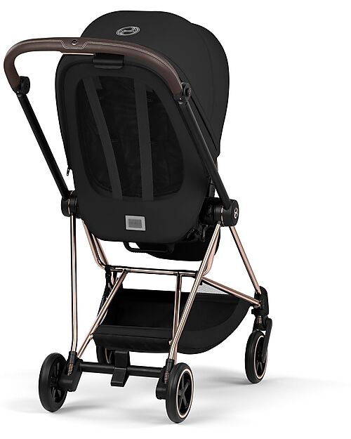Cybex MIOS Duo Comfort - Rosegold Frame with Seat and Foldable Carrycot Sepia Black Foot Board