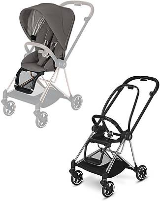 Cybex Mios Stroller - Chrome Black Frame and Seat Pack Soho Grey Pushchairs