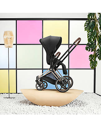Cybex Mios Stroller - Rose Gold Frame and Deep Black Seat Pushchairs