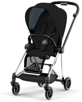 Cybex Mios3 Platinum Stroller Matt Black Frame and Deep Black