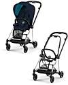 Cybex Mios3 Platinum Stroller - Chrome Black  Frame and Midnight Blue Seat Pack Pushchairs