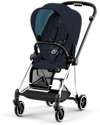 Cybex Mios3 Platinum Stroller - Chrome Black  Frame and Midnight Blue Seat Pack Pushchairs