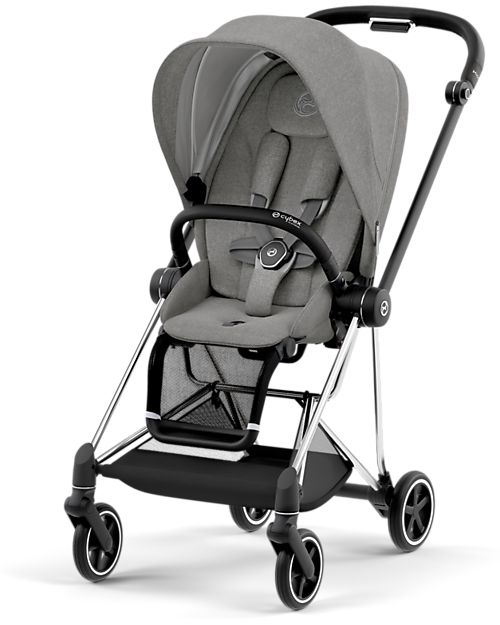 Cybex Mios3 Platinum Stroller - Chrome Black Frame and Soho Grey