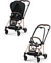 Cybex Mios3 Platinum Stroller - Rose Gold Frame and Deep Black Seat Pack Pushchairs