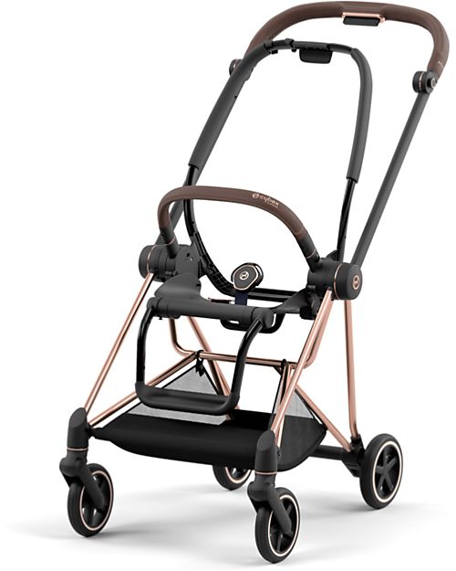 Cybex Mios3 Platinum Stroller - Rose Gold Frame and Deep Black Seat Pack Pushchairs