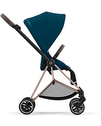 Cybex Mios3 Platinum Stroller - Rose Gold Frame and Mountain Blue Seat Pack Pushchairs