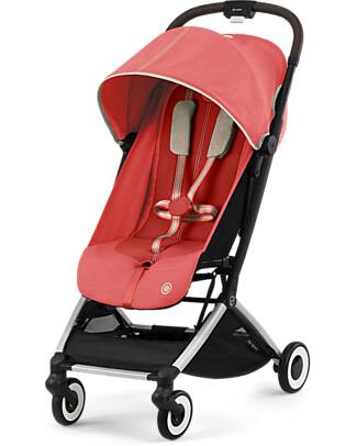 Cybex Orfeo Light Stroller - Hibiscus Red - Compact Comfort from birth to 4 years! Lights Strollers