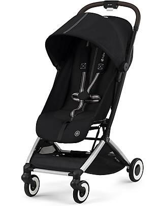 CYBEX Beezy 2 Compact and Lightweight Travel Stroller - Compatible with  CYBEX Car Seats, Moon Black