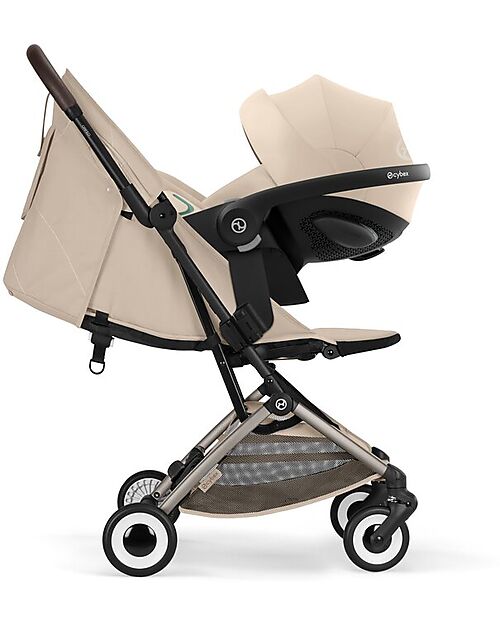Cybex Orfeo Stroller - Almond Beige - Taupe Frame Lights Strollers