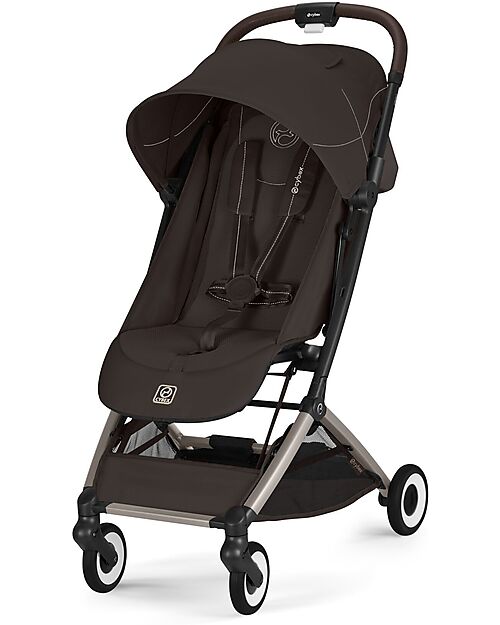 Cybex Orfeo Stroller - Chocolate Brown - Taupe Frame Lights Strollers