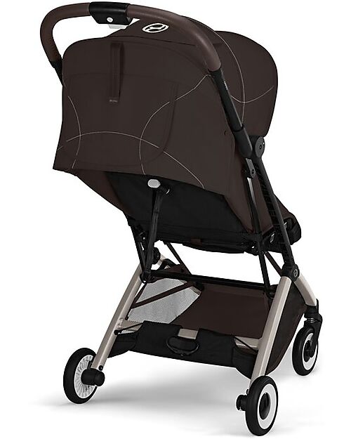 Cybex Orfeo Stroller - Chocolate Brown - Taupe Frame Lights Strollers