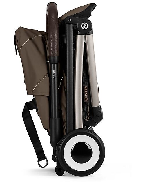Cybex Orfeo Stroller - Chocolate Brown - Taupe Frame Lights Strollers